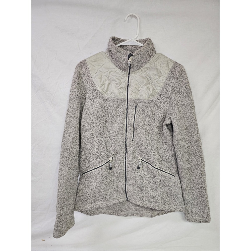Koppen Quilt/Sweater/Fleece Jacket Zip Front Size L Gorpcore Granola